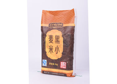 الصين اللون مطبوعة ب المنسوجة أكياس البولي بروبلين الأرز مع الجانب مجمعة شفافة المزود