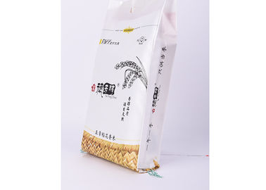 الصين أكياس الأرز الأرز التعبئة والتغليف مع الموضوع خيط ختم 5KG 48 سم * 23 سم الحجم المزود