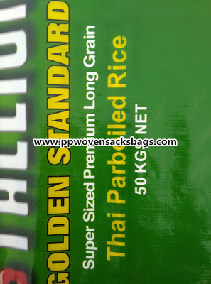 50kg Laminated Polypropylene Bags / Food Grade PP Rice Packaging Bags مزود