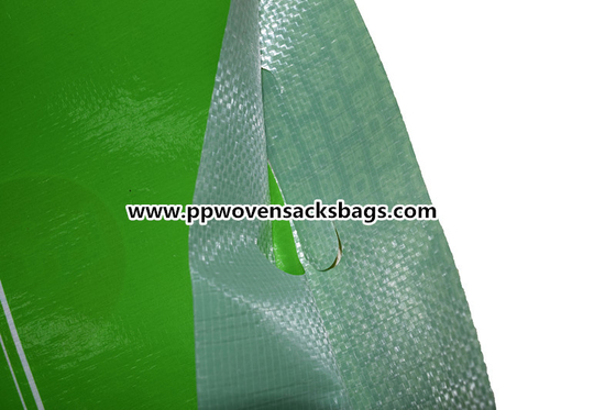 Custom High Gloss Bopp Laminated PP Woven Bags Rice Sacks in Green مزود